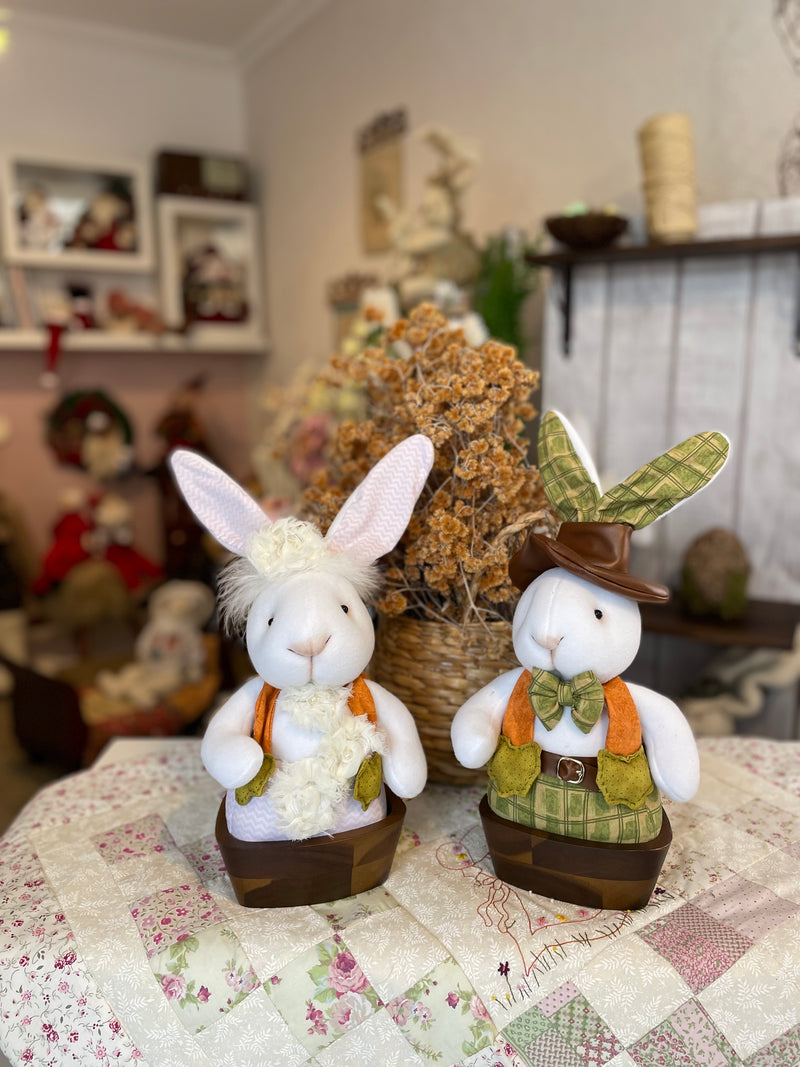 MOLDE CASAL COELHOS Lee e Leia